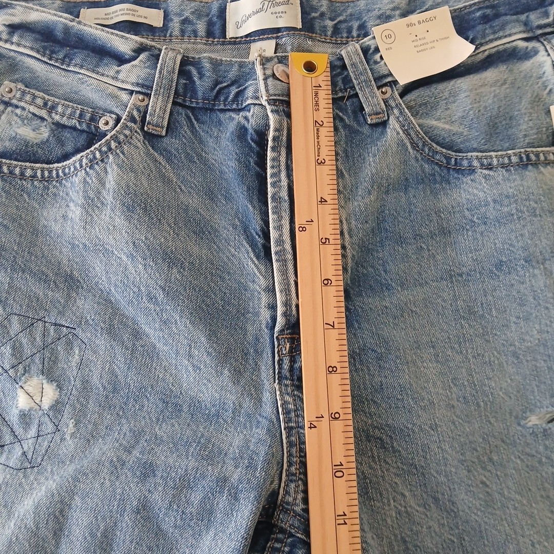 Universal Thread Women's Mid-Rise Patchwork 90's … - image 6