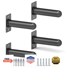 SYL Fitness Wall Mounted Weight Plate Holder Fit 2 inch Olympic Plates Scratch R