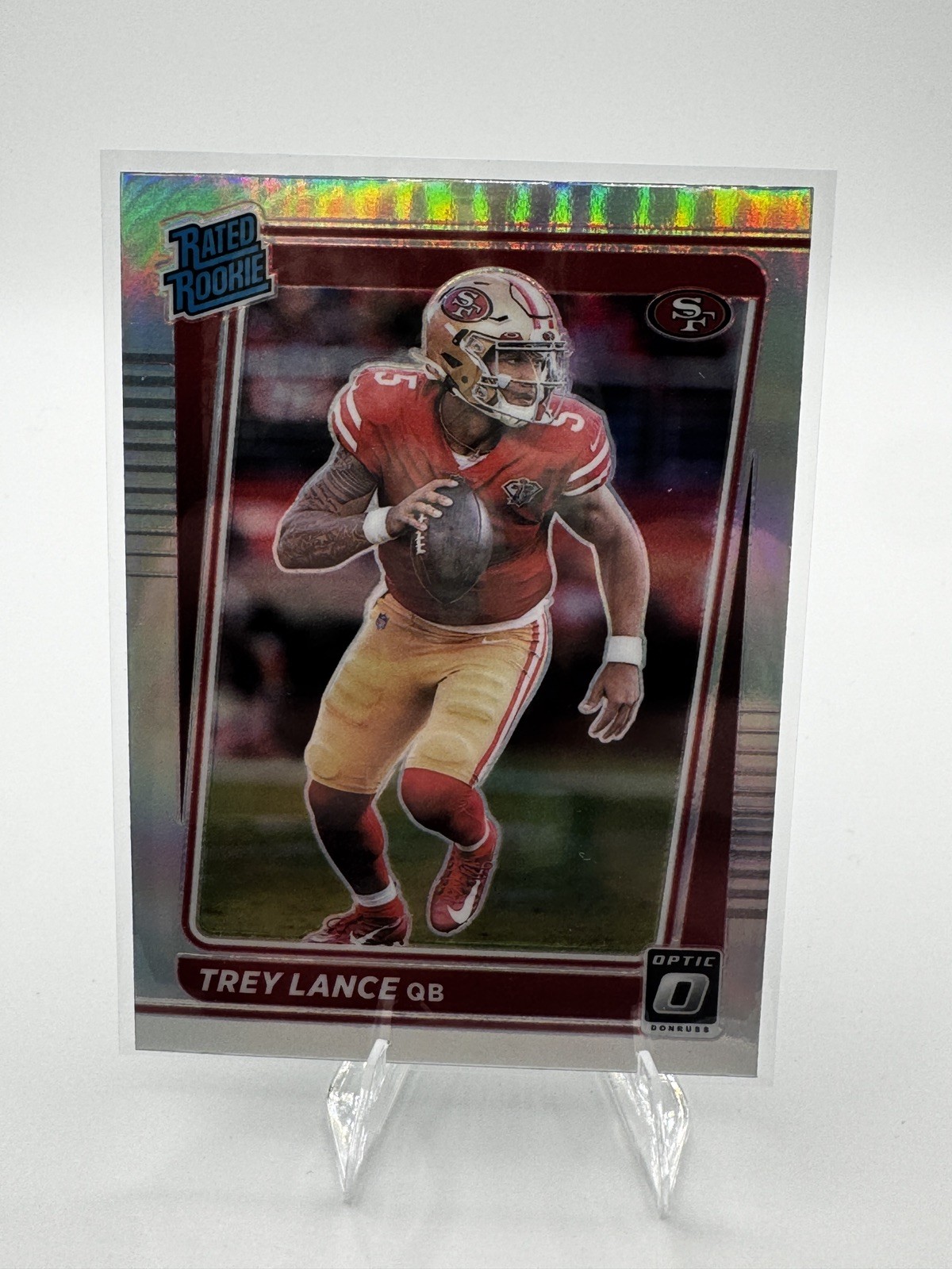2021 Panini Donruss Optic Rated Rookie #203 Trey Lance Silver Holo RC 49ers