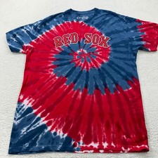 VTG Boston Red Sox Tie Dye T Shirt Liquid Blue MLB Baseball Men's 2XL