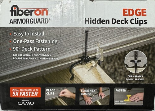 (90 Damaged Box) Fiberon ARMORGUARD Hidden Deck Fastener Clips BKT BRD AG CE