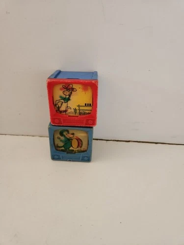 Lot of 2 Vintage 1950-60s Flicker Vari Vue Kohner Wiggle TV Boy-Girl, Animals