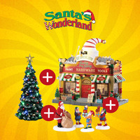 Angebot Lemax Santa's Wonderland - Holly Jolly Hardware + Schnee Weihnachtsbaum