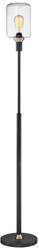 Lite Source Luken 63" High Black Metal Uplight Floor Lamp - Picture 2 of 3