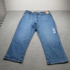 Levis Jeans Womens 20W Wedgie Straight Blue Denim Button Fly Casual New