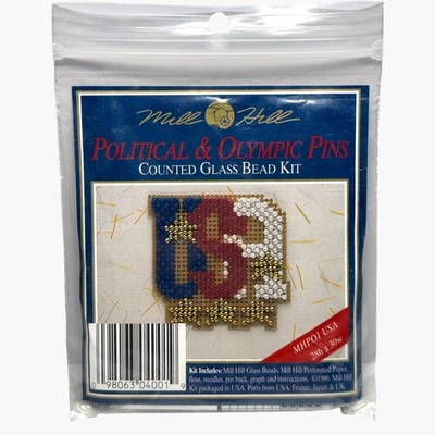 Mill Hill Political and Olympic Pins USA MHP01 beaded cross stitch kit decor NEW