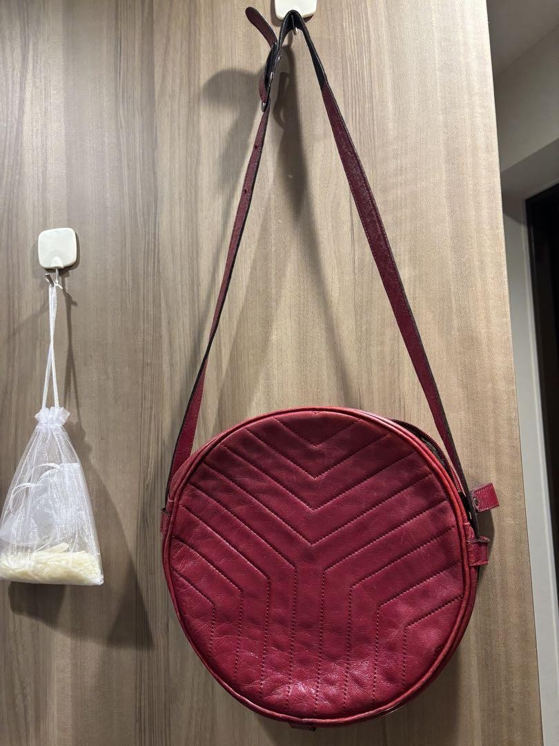 Borsa a tracolla Yves Saint Laurent YSL Cassandra vintage pelle rossa F07261951