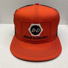 Rare Vintage Black & Decker Mesh Trucker Hat Snapback Hat USA Made K Brand