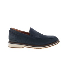 Clarks Monahan Step 26181377 Mens Blue Loafers Slip Ons Casual Shoes