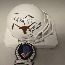 Earl Campbell & Ricky Williams Signed Texas Longhorns Mini Helmet Beckett Auto 