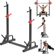 Squat Rack, Barbell Rack, Bench Press 550 LBS Max Load Adjustable Squat Rack