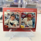 2026 Topps Heritage Red Chrome Refractor Aaron Judge Trea Turner #1 Leaders /5