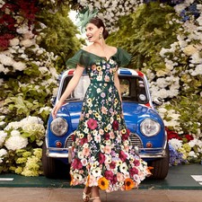 Exquisite Flowers Mother of the Bride Dresses O Neck Wedding Party Gowns