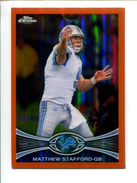2012 Topps Chrome Retail Orange Refractor #126 Matthew Stafford 🏈