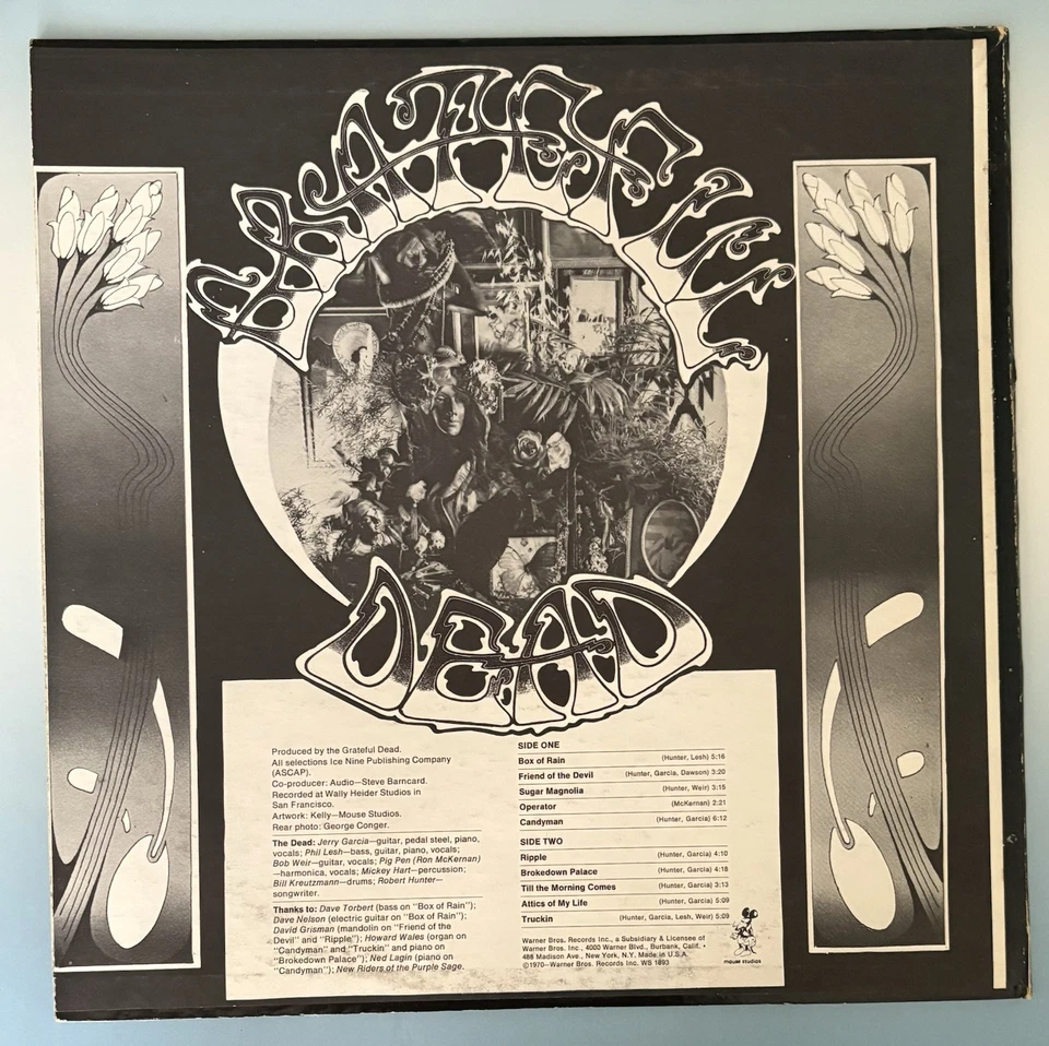 Grateful Dead American Beauty LP Warner Bros WS 1893 1970 - Image 3 of 4