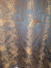 Dunelm Emerald Crane Eyelet Dark Green/Gold Curtains Fully Lined