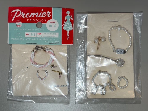 Vtg Premier Barbie Tammy Cissette Jewelry / Necklaces, Earrings, Bracelet / NOS