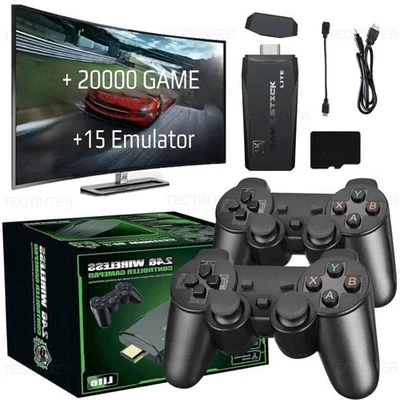 DEFAULT M8 Console Retro 4K HD | Game Stick Portatile + 20.000 Giochi e 2 Controller Wir