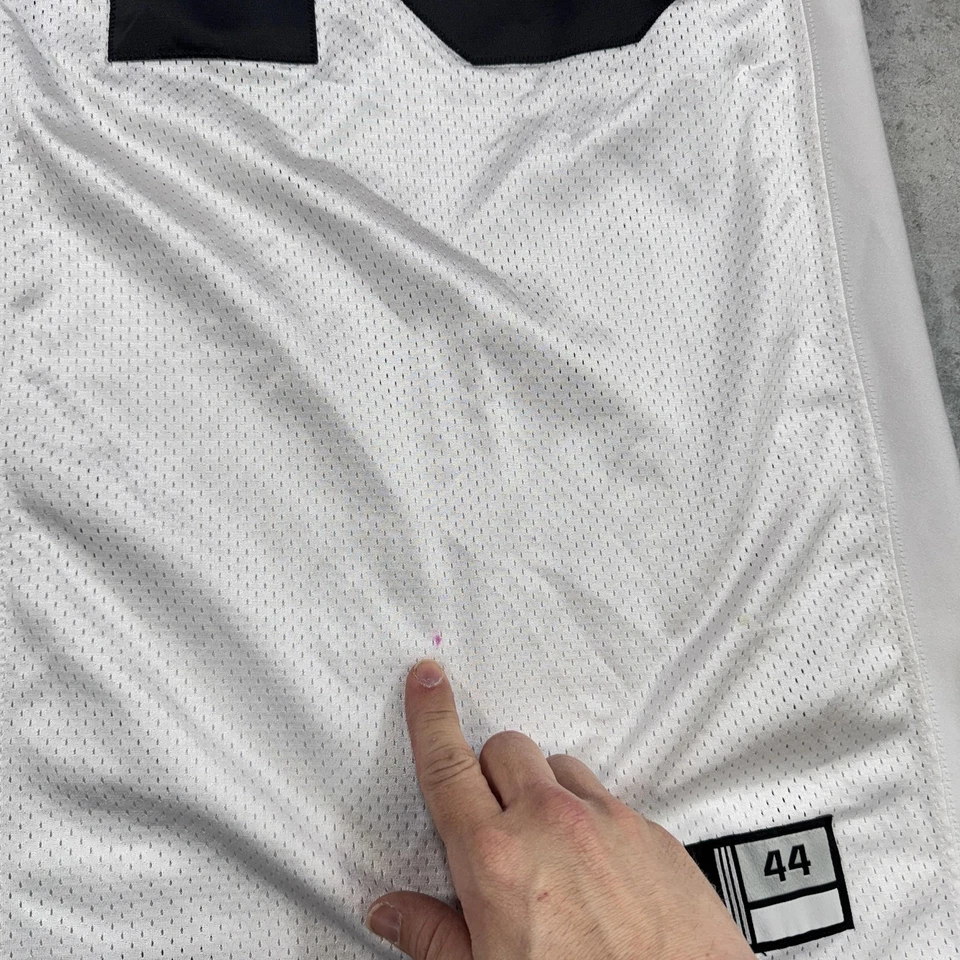 Camiseta de fútbol Adidas CUSA para hombre 44 blanca negra dorada número 10 camiseta de juego de la NCAA Foto 3 de 4