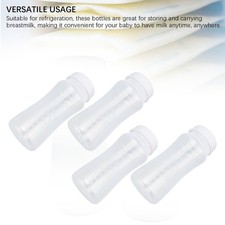 8 Pcs Milk Storage Bottles 5cm Wide Neck Leak Proof 300ml Capacity Reusable