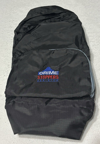 Crime Stoppers 224-STOP Black Backpack SMALL || pre-owned