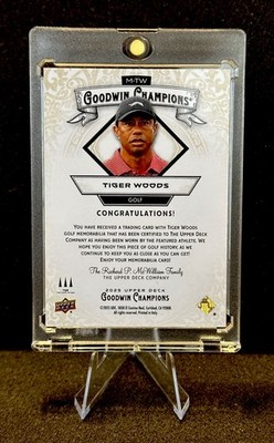Tiger Woods 2025 Upper Deck Goodwin Champions Worn Memorablia #M