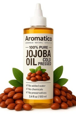 PURE ORGANIC JOJOBA OIL COLD PRESSED 3.4 FL OZ