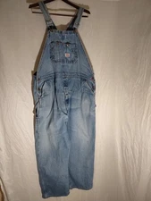 Vintage Round House Denim Overalls Farmers Truckers Bibs USA  Cotton Mens 48x28