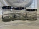Silver Rimmed Stackable 3 Size Glasses Whiskey Cocktail — photo 4