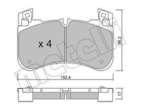 Metelli BremsbeläGe Bremsbelagsatz Vorne FüR Land Rover Range LW L494 LG L405