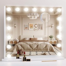 Vanity Mirror with Lights,Makeup Mirror with 17 Dimmable LED Bulbs, 3 Color