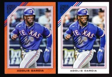 Adolis Garcia Texas Rangers 2022 Topps Gallery Orange Foil 25/25 & Base #48