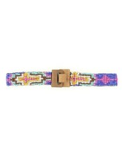 Nocona Western Belt Girls Stretch Beads Cross Purple N4434616
