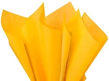 24 Sheets Goldenrod Tissue Paper Squares 20x30 Inch Bulk Gift Wrap Art Craft