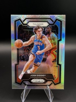 Josh Giddey 2023-24 Panini Prizm #50 Prizms Silver Oklahoma City Thunder Card