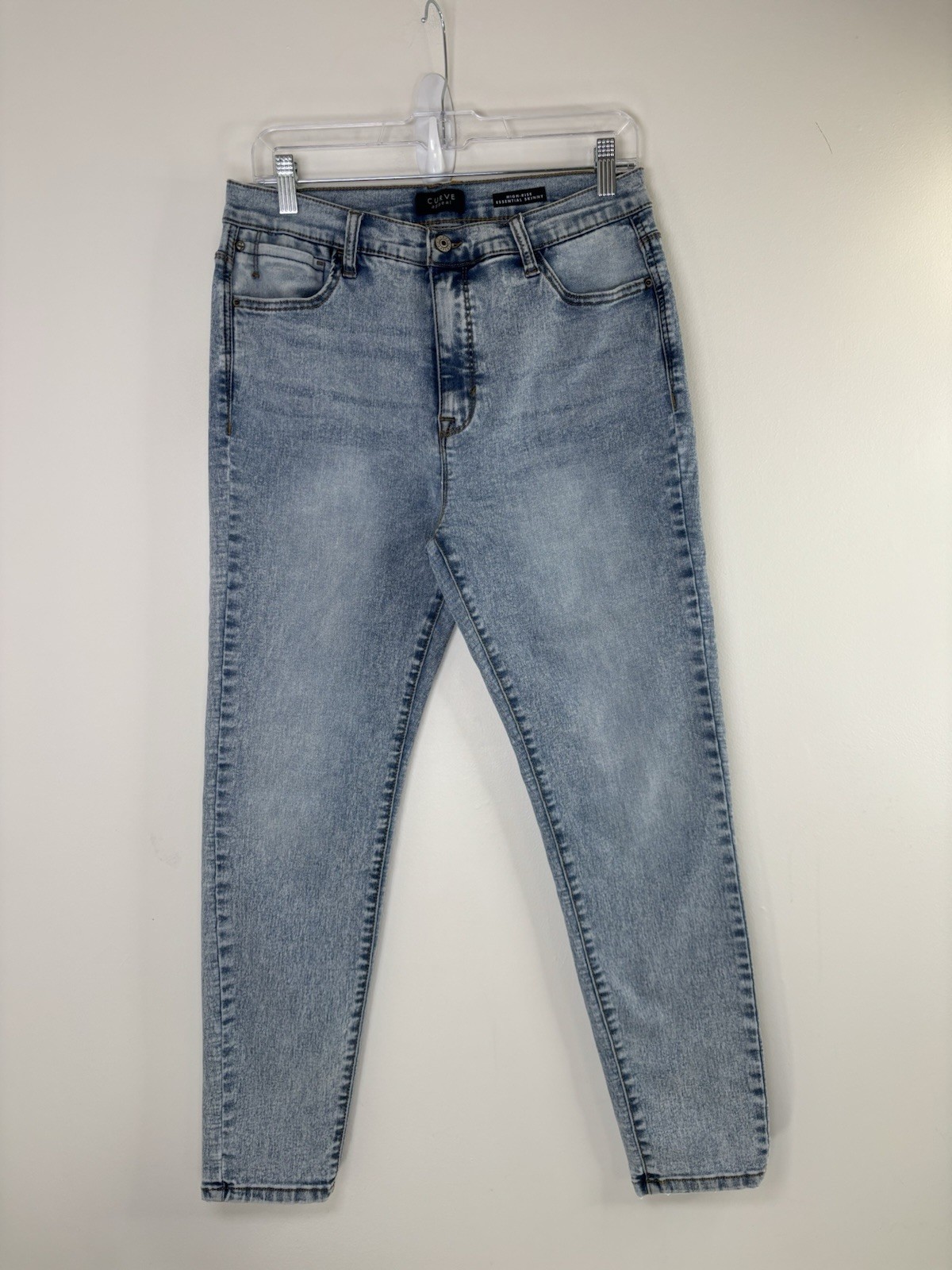 Curve Appeal Jeans Womens 12/31 High Rise Essential Skinny Stretch 31x28