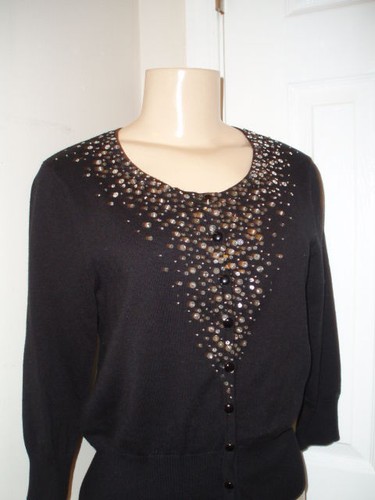 Apt. 9 beautiful casual ladies blouse adorns with sequins size medium - Picture 3 of 7