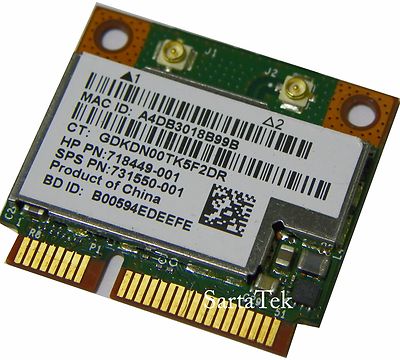 HP 731550-001 Broadcom BCM943228HMB 802.11a/b/g/n WLAN BT dual PCIe Half