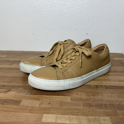 Greats Brooklyn Mens Brown Leather Low Top Casual Shoes US