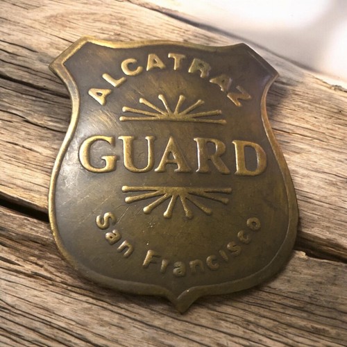 Antique style Badge Insignia Alcatraz Guard San Francisco Vintage patine