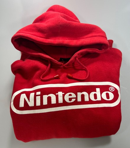 Vintage 2004 Nintendo Red Pullover Hoodie Sweatshirt Extra Large XL Gamer Mario