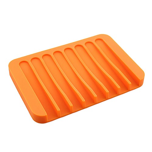 Silicone Soap Holder Non Slip Soap Dish Box Tray Draining Rack Bathroom Shower - Picture 17 of 21