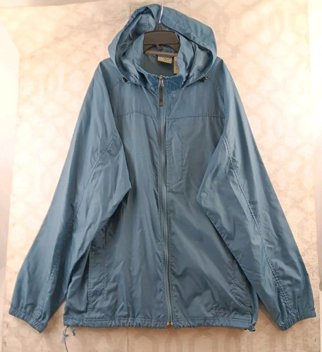 LL Bean Windbreaker Jacke Herren Large Tall Blau Full Zip Kapuze