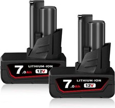 2Pack 8.0Ah Battery Replacement for Milwaukee M-12 Battery 12V Lithium Ion 48-11
