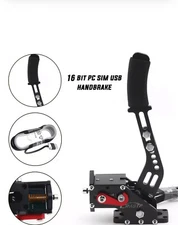 USB Handbrake with Clamp for PC Windows Sim Racing fit for every wheel