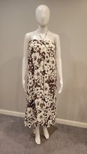 FAITHFULL THE BRAND |Asturias Midi Dress in Brown Floral Print Size: 4