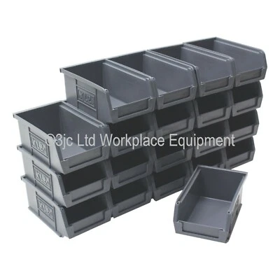 NEW British Made 100% Recycled Plastic Parts Storage Bins Boxes Box 20 x Size 2