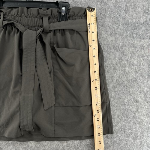 Athleta Womens Gray Skyline Belted Pleated Front Skort Size 12 - Picture 4 of 10