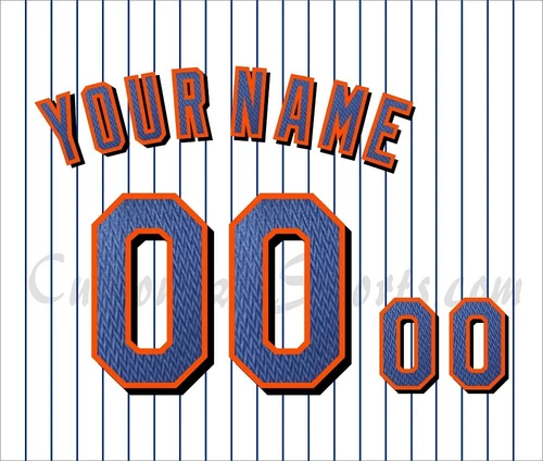 Baseball New York Mets Customized Number Kit for 2000-2009 Home Uniform