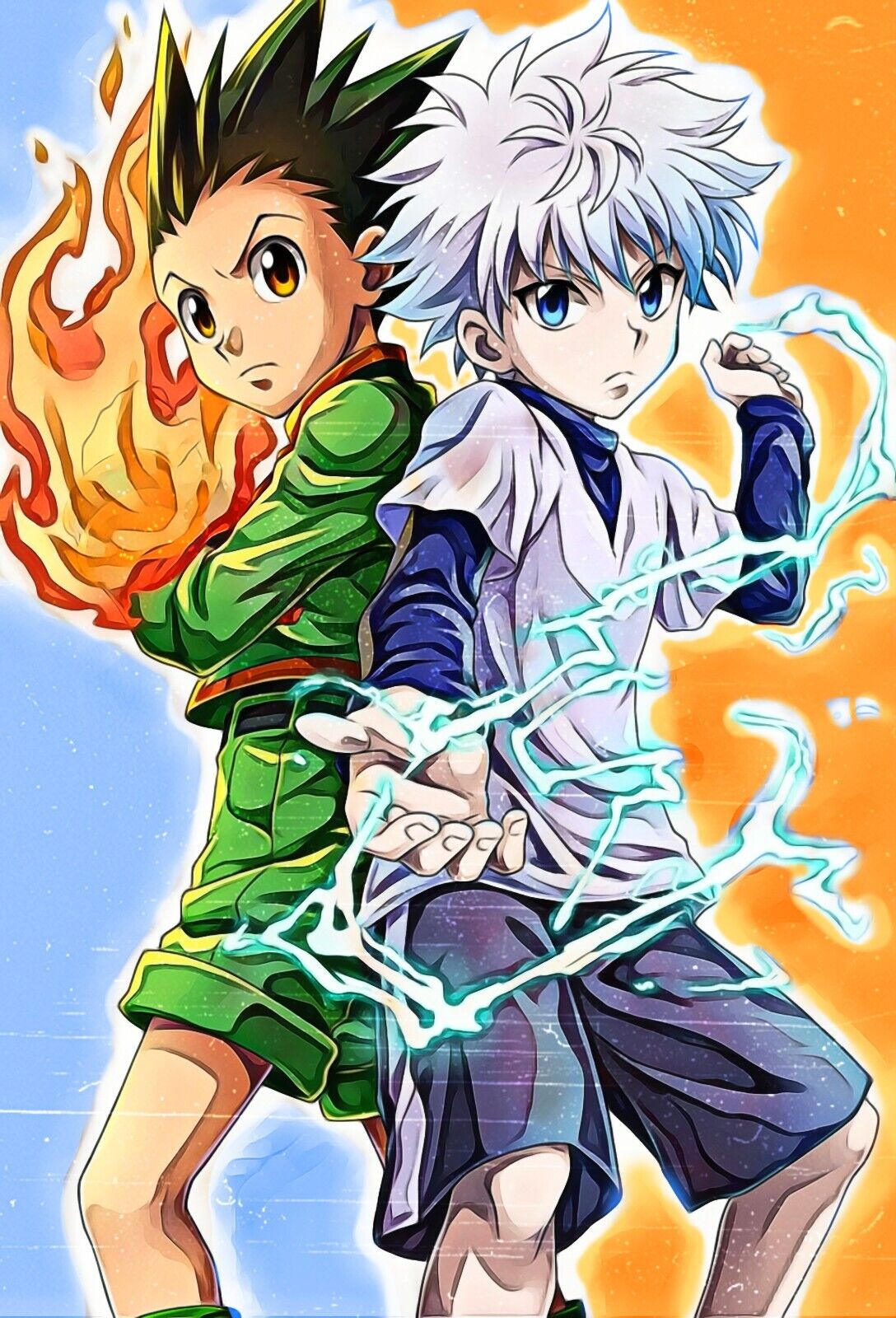 Hunter X Hunter , Killua Poster, Gon Poster, Boys Print, Main Characters ,  Anime Poster, Art Print: Handmade, HXH Killua HD wallpaper